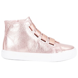 Růžové tenisky nad kotník růžový