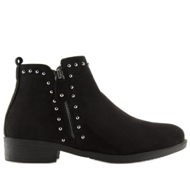Dámské černé kotníkové boty černé L1217 Black černý