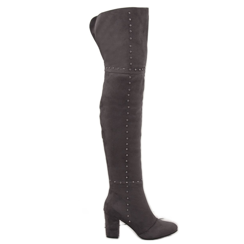 Šedé vysoké podpatky 539-1 Šedá