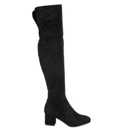 Seastar Semišové kozačky nad kolena černý