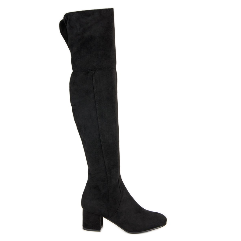 Seastar Semišové kozačky nad kolena černá