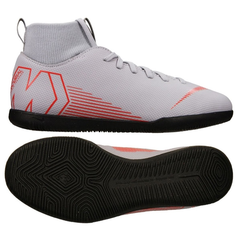 Sálová obuv Nike Mercurial Superflyx 6 Club Jr AH7346-060 vícebarevný šedá