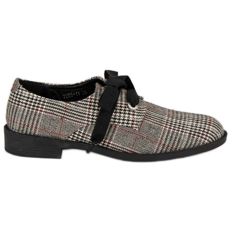 Vázané kostkované boty VICES šedá