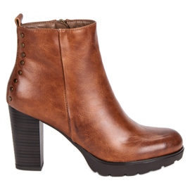 Filippo Hnědé boty na sloupku hnědý Filippo Hnědé boty na sloupku hnědý