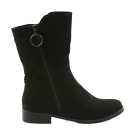 M.Daszyński Černé semišové boty SA130 černý