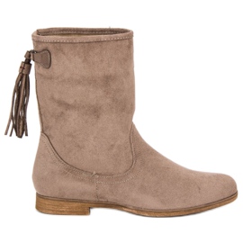 Weide Boho semišové boty hnědý