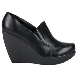 J. Star Černé klínové podpatky černý