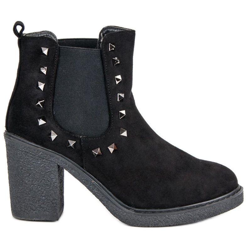 Bestelle Semišové kotníkové boty na sloupek černá