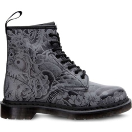 Dr. Martens 1460 Ot Black Gunmetal Ot Tattoo Backhand černý šedá