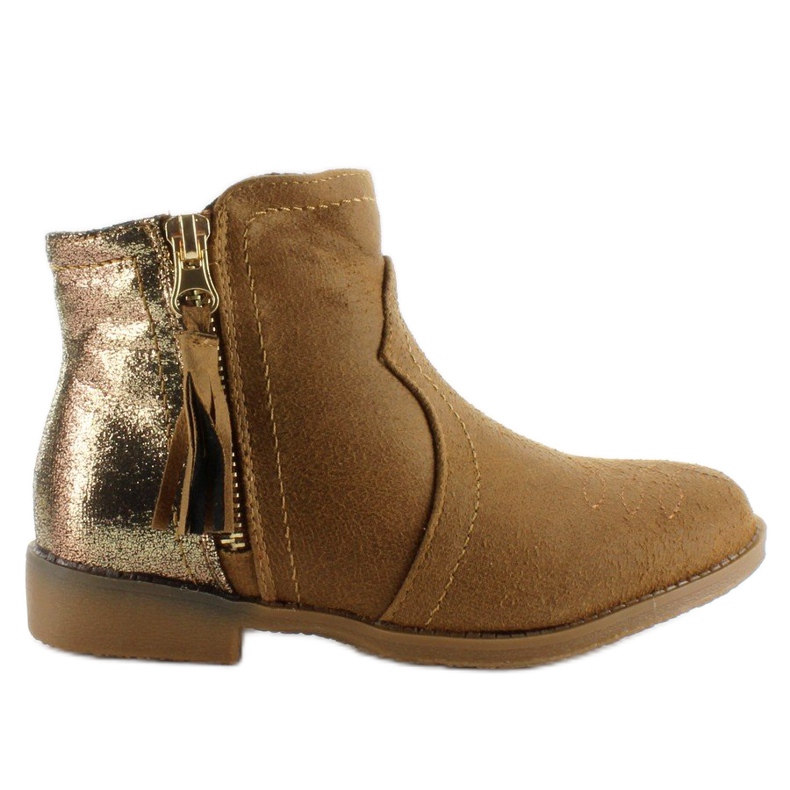 Dětské boty Chelsea k1647301 Camel hnědý