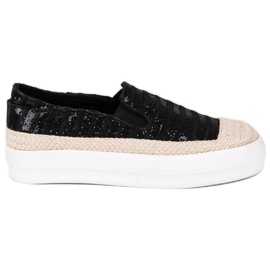 J. Star Černé espadrilky černý