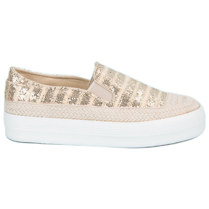 J. Star Zlaté espadrilky zlatý