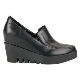 J. Star Elegantní klínové boty černý