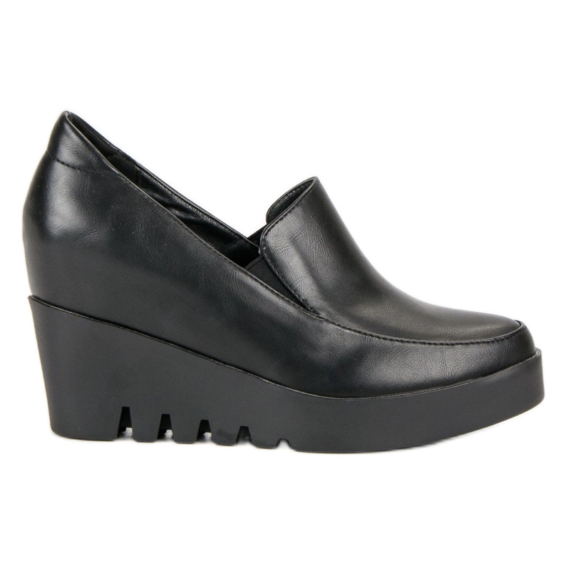 J. Star Elegantní klínové boty černá