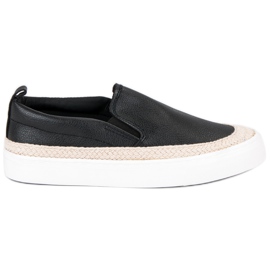 J. Star Slipony Espadrilles černý