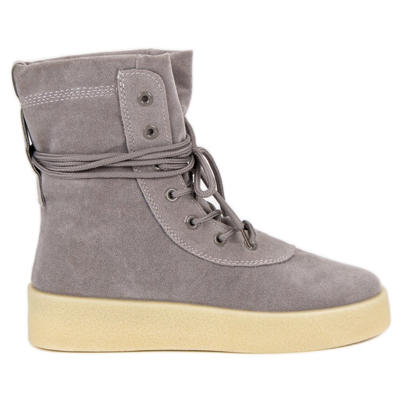 Šněrovací boty šedá