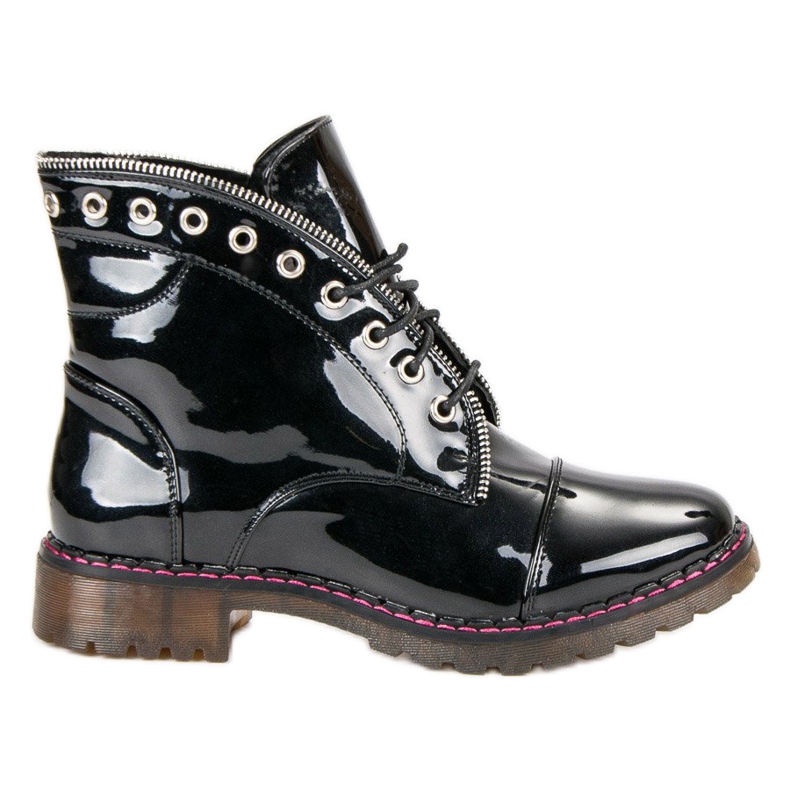 Lucky Shoes Lakovaní dělníci černá