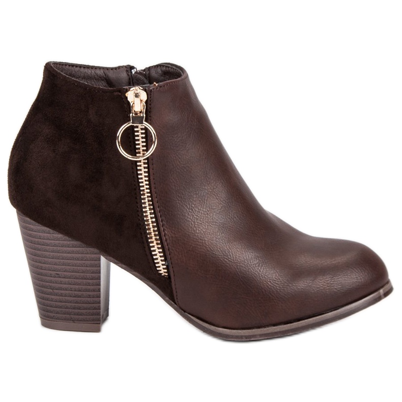 Mannika Podzimní hnědé boty hnědý