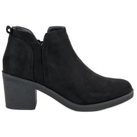 Ideal Shoes Kozačky na vysokém podpatku černý