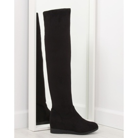 Černé klínové boty 168-108 černé černý