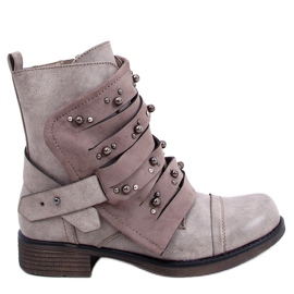 Vojenské béžové boty 17103-4 Khaki