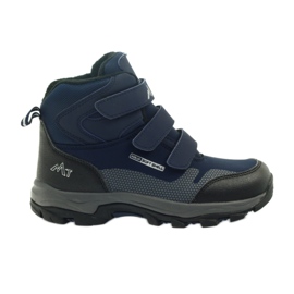 Mttrek Boty na suchý zip MT TREK 012 navy blue černý námořnická modř