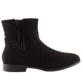 Černé semišové boty LL022 Black černý