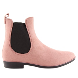 Růžové dámské boty D61 Pink Jodhpur růžový