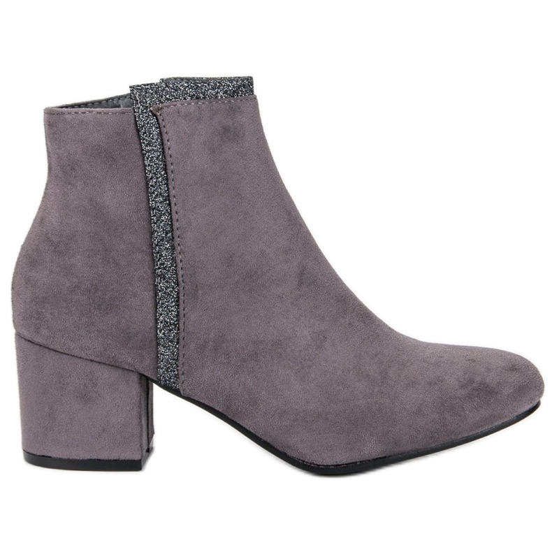Comer Šedé kozačky na vysokém podpatku šedá Comer Šedé kozačky na vysokém podpatku šedá