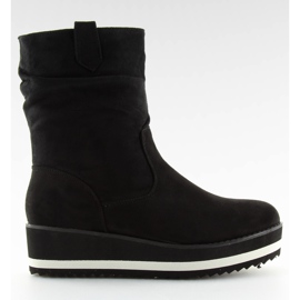 Černé dámské boty černé JS7026 černé II-GAT černý