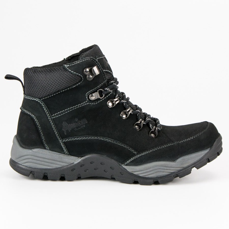 American Club Kožené americké pasti černá