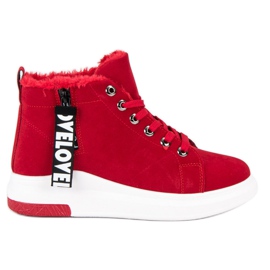 Teplé tenisky červený