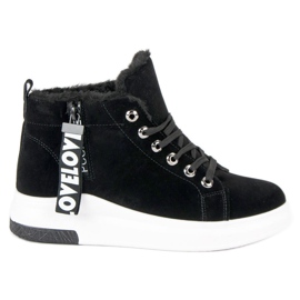 Teplé tenisky černý