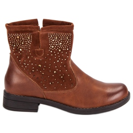 Mannika Hnědé nazouvací boty hnědý