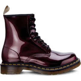Dr. Martens Vegan 1460 Chrome Oxblood Chrome Barva kovová červený
