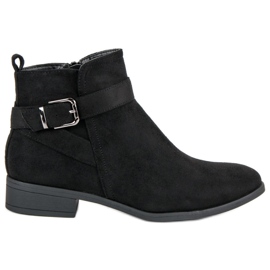 Top Shoes Klasické kotníkové boty na zip černý