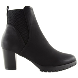 Černé vysoké podpatky 6697 Černá černý