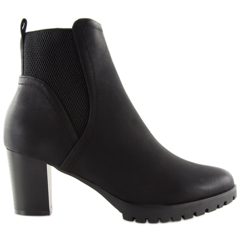 Černé vysoké podpatky 6697 Černá