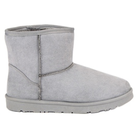 Vices Semišové mukluki svěráky šedá