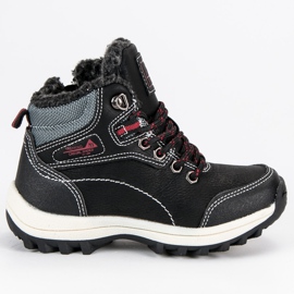 Arrigo Bello Chlapčenské boty s ovčí kůží černý