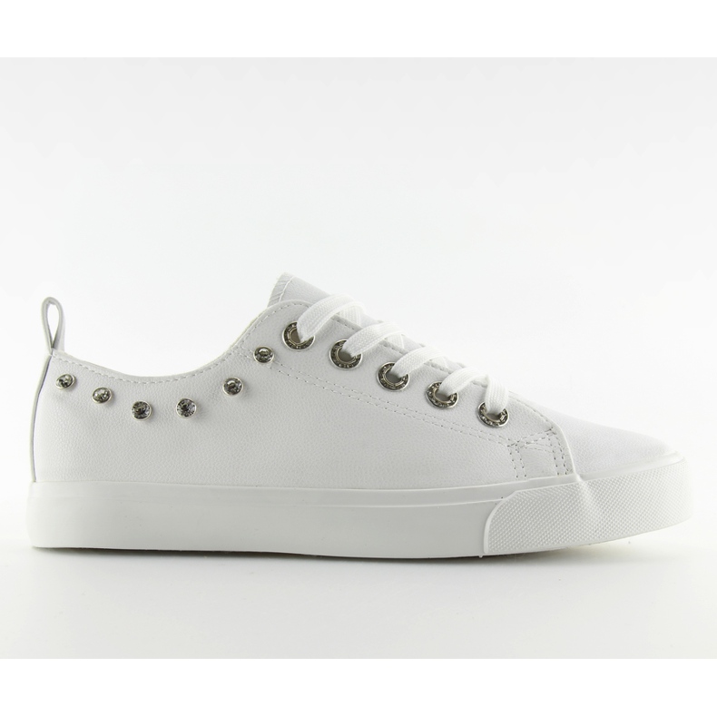 Bílé tenisky s kubickým zirkonem BL122p II-GAT bílý