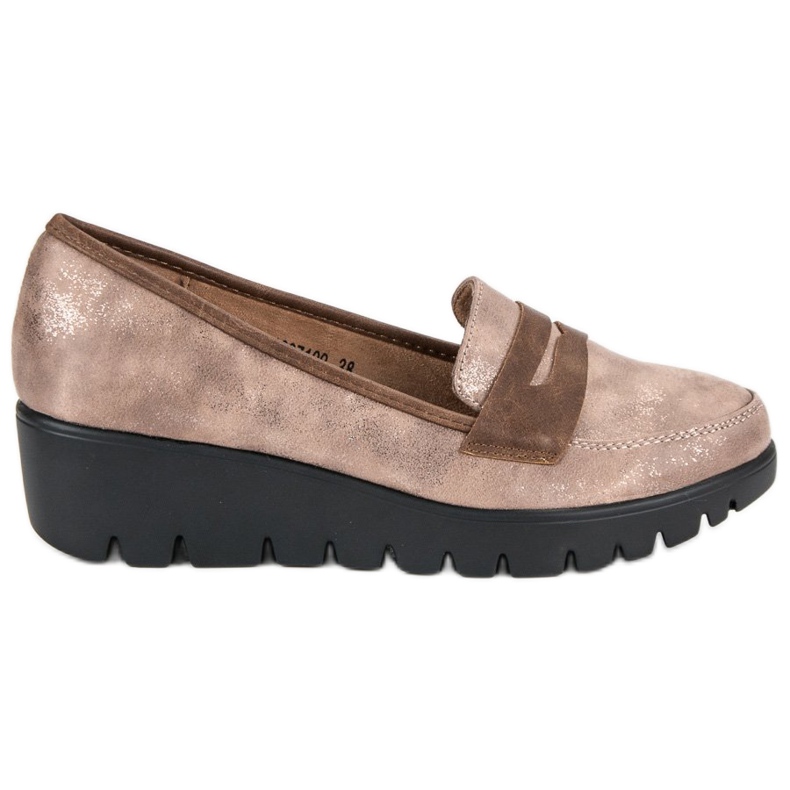 Kylie Klínové mokasíny béžový