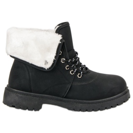 Černí lovci s kožešinou černý