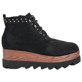 Kylie Semišové klínové boty černý