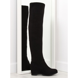 Černé klínové boty 0-68 černé černá