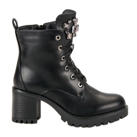 Kylie Vázané boty na sloupku černý