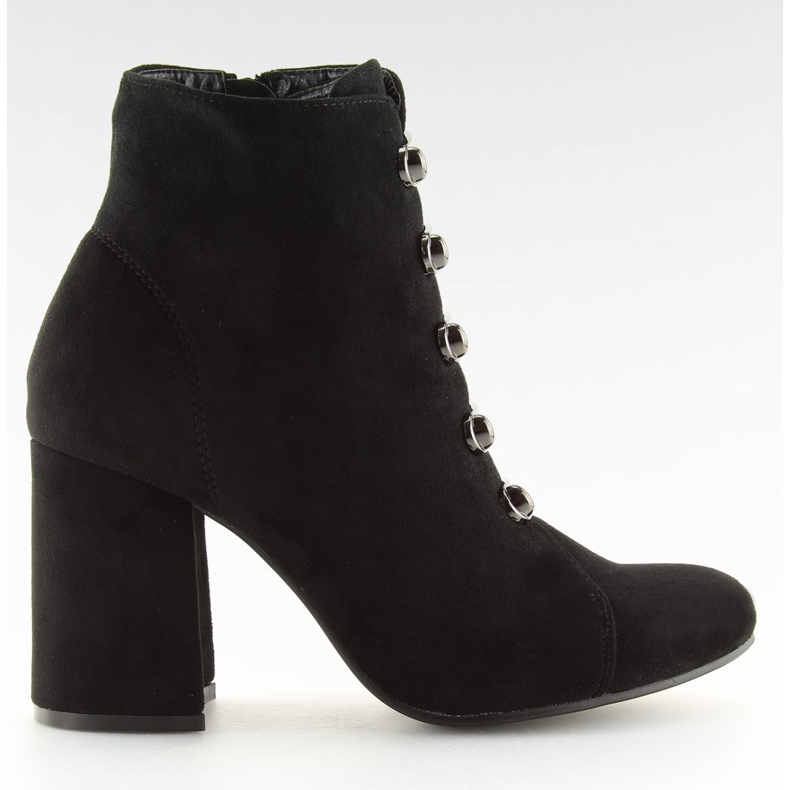 Černá OM-15 Černé kozačky na vysokém podpatku Černá OM-15 Černé kozačky na vysokém podpatku