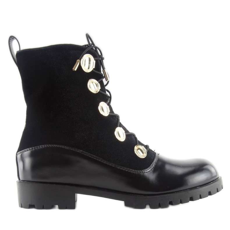 Velurové pracovníci s knoflíky černé R113p černé černá