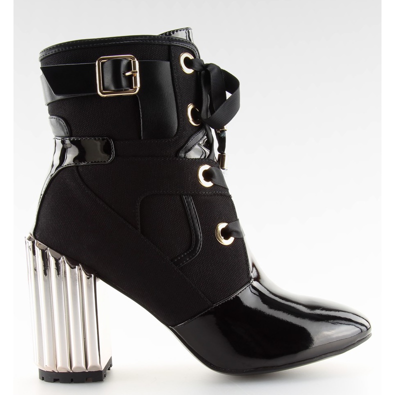 Černé kovové podpatky AE69P černá Černé kovové podpatky AE69P černá