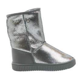 Kožené holínky Bartek 477750 přírodní vlna stříbro šedá